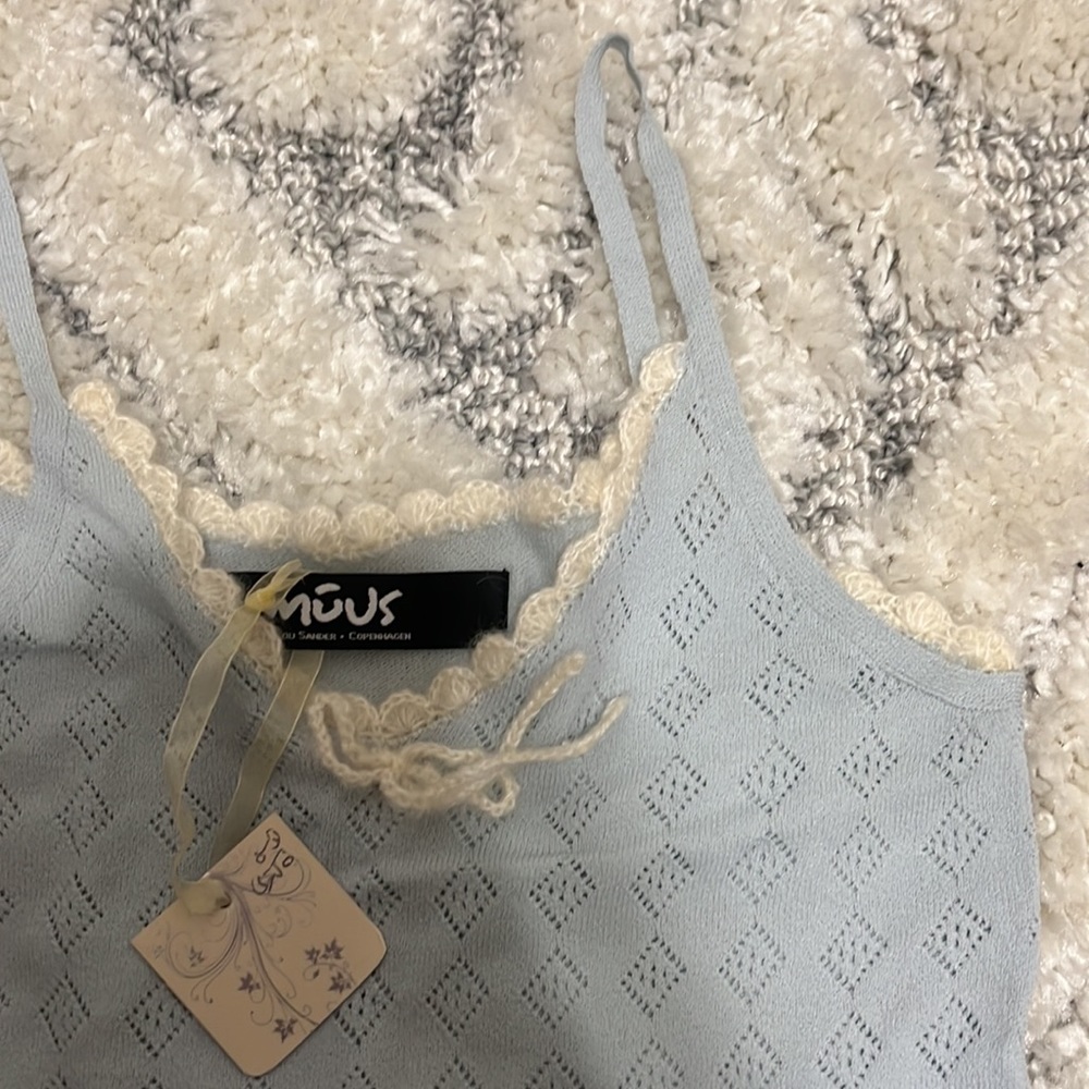 NWT size small knitted blue tank